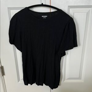 Old Navy Black Flutter Sleeve T-Shirt